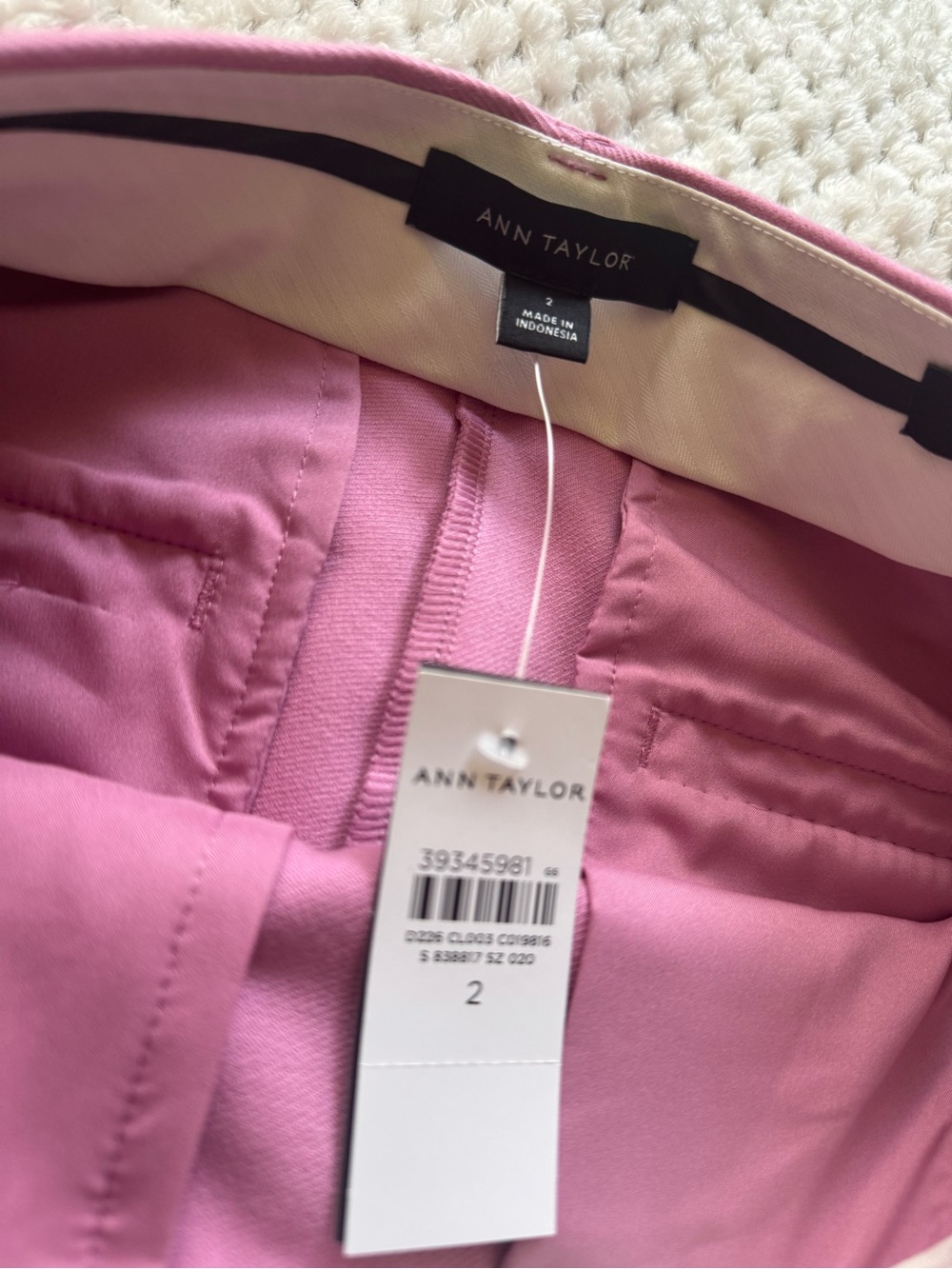 Ann Taylor Rose Pink Straight-Leg Dress Pants - Picture 2 of 3